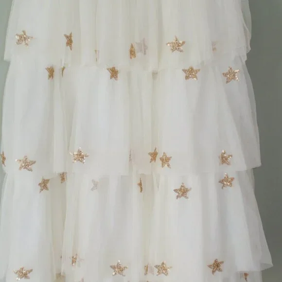 NWT Altar’d State Stars Tulle Tiered Ruffle Midi Fellyn Ballerina Skirt Sz M - Picture 6 of 15